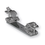 Double clamp bracket - Includes: 2 clamps for mounting ACTA 20 winch unit or diverter pulley to pipe or square truss grid. Standard inter-axis distance is 239mm (truss type 30) or 350mm (truss type 40), other inter-axis sizes are available